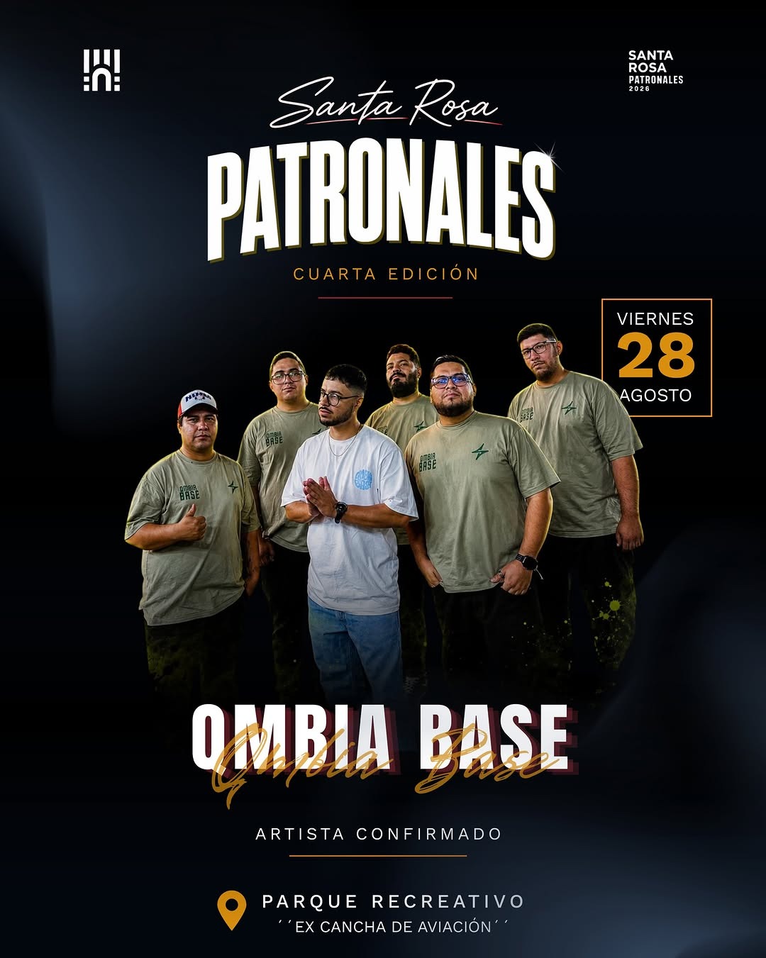 Patronales de Santa Rosa 2026 – Qmbia Base en vivo