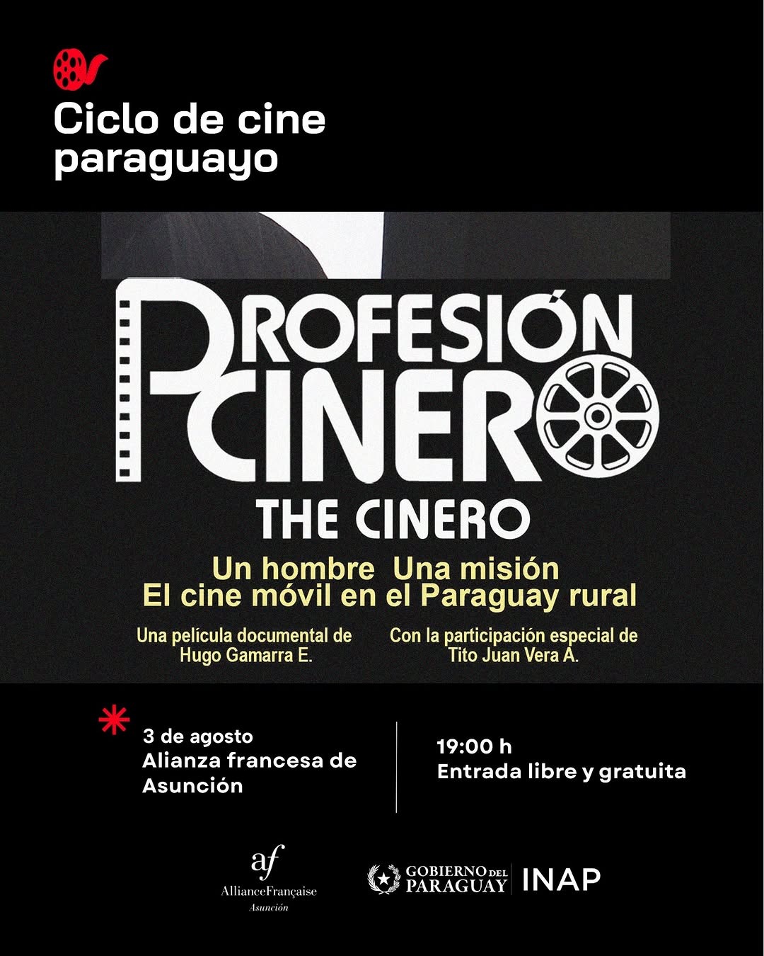 Documental "Profesion Cinero" y debate con Hugo Gamarra