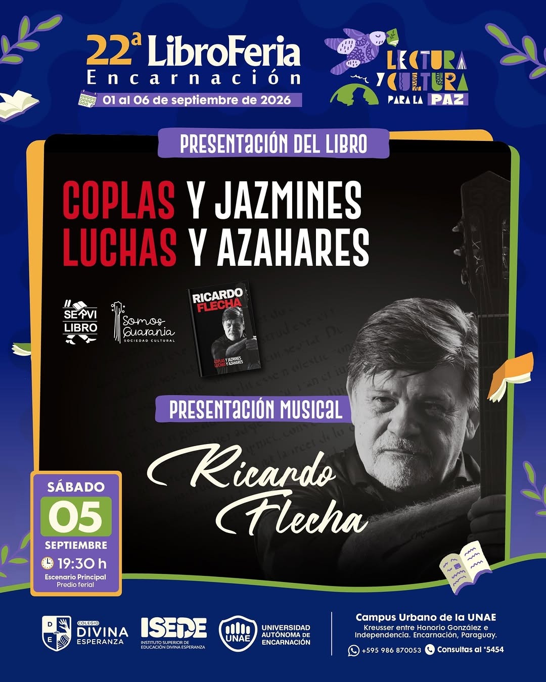 Ricardo Flecha presenta «Coplas y jazmines, luchas y azahares» en la Libroferia Encarnación