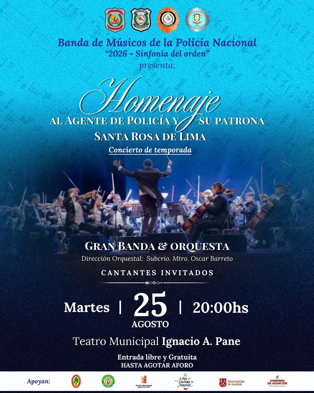 Concierto en homenaje al Agente de Policía y su Patrona Santa Rosa de Lima