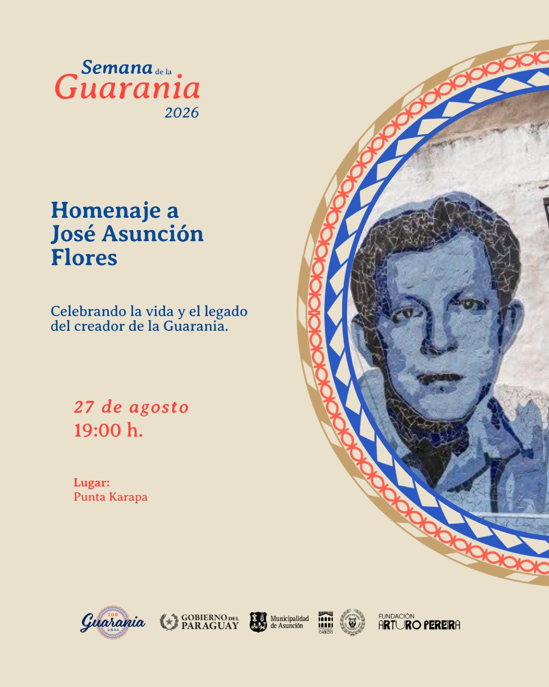 Homenaje a José Asunción Flores en Punta Karapã