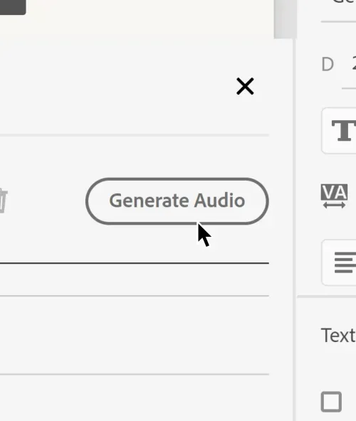 Click on Generate Audio and then click on Play to preview