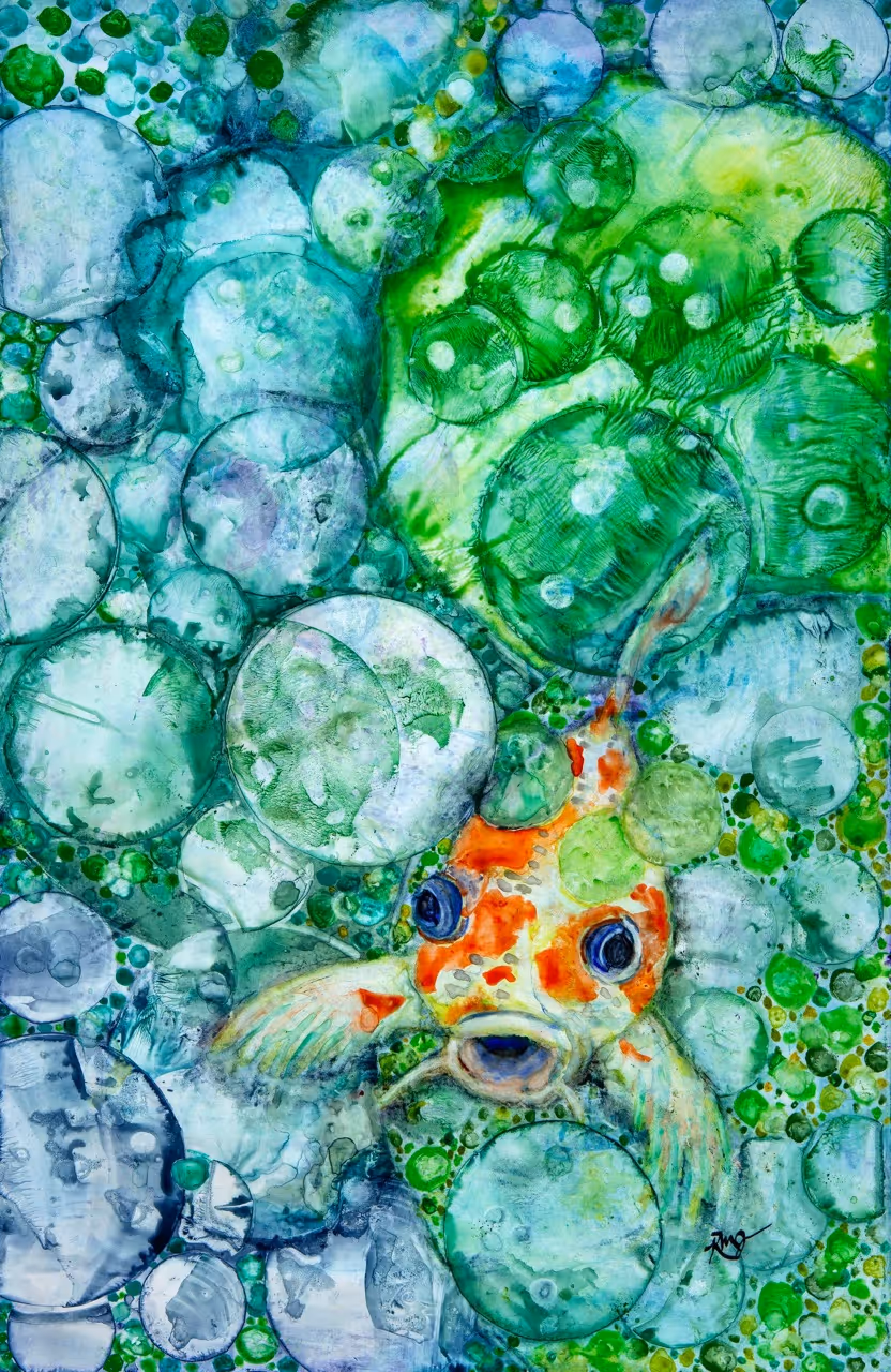 Blowing Bubbles by Kat Manton-Jones