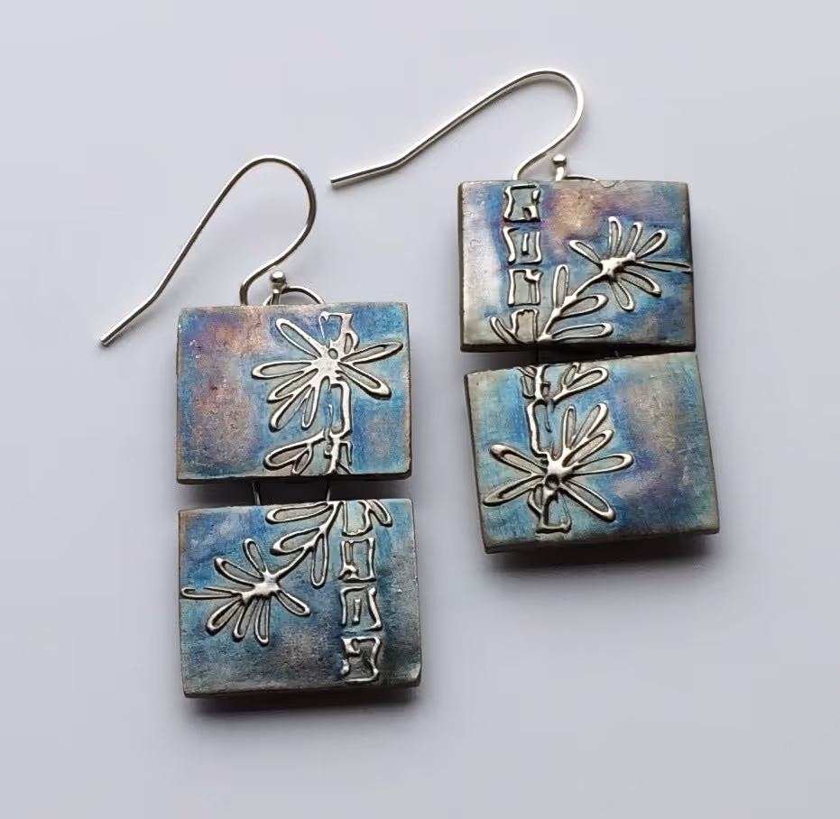 Cut Babmboo Earrings by Lyle Rayfield
