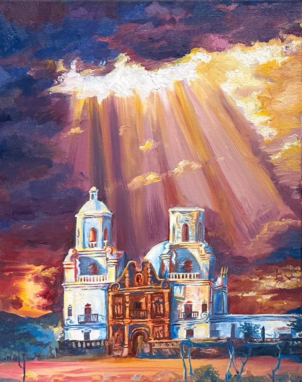 Mission San Xavier del Bac by Kimberly Allen(Award of Merit)