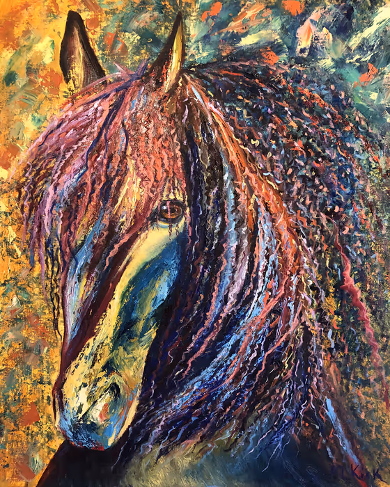 Friesian Fantasy by Maureen Kirk-Detberner(Honorable Mention)