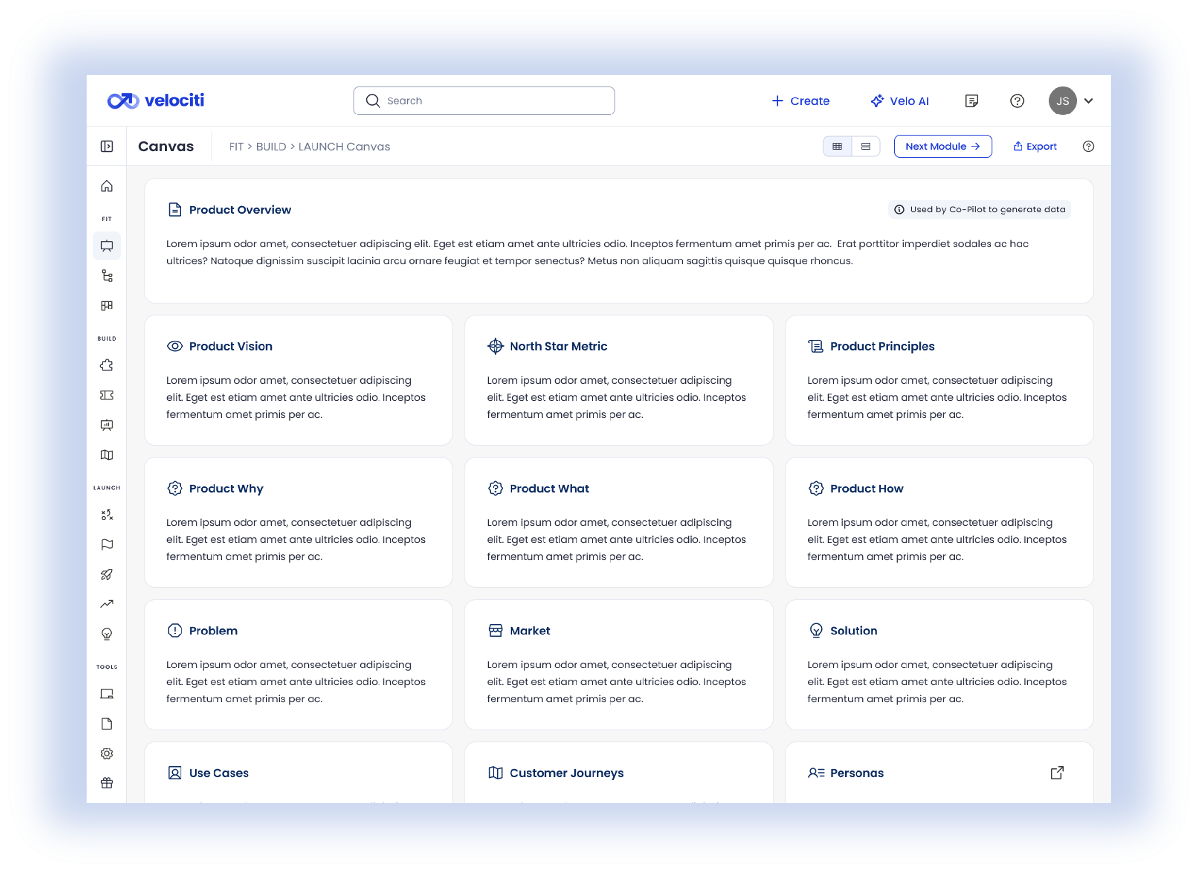 Velociti PM Sign Up Screenshot