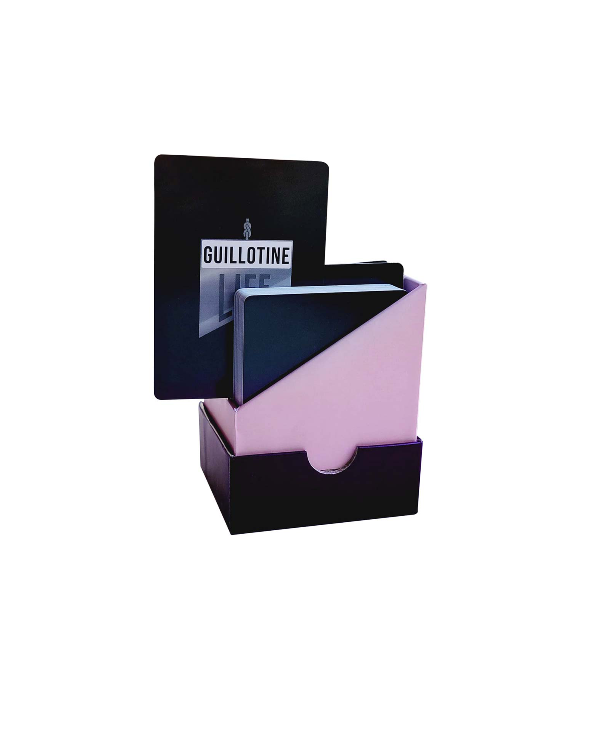 Open deck with a card sticking out