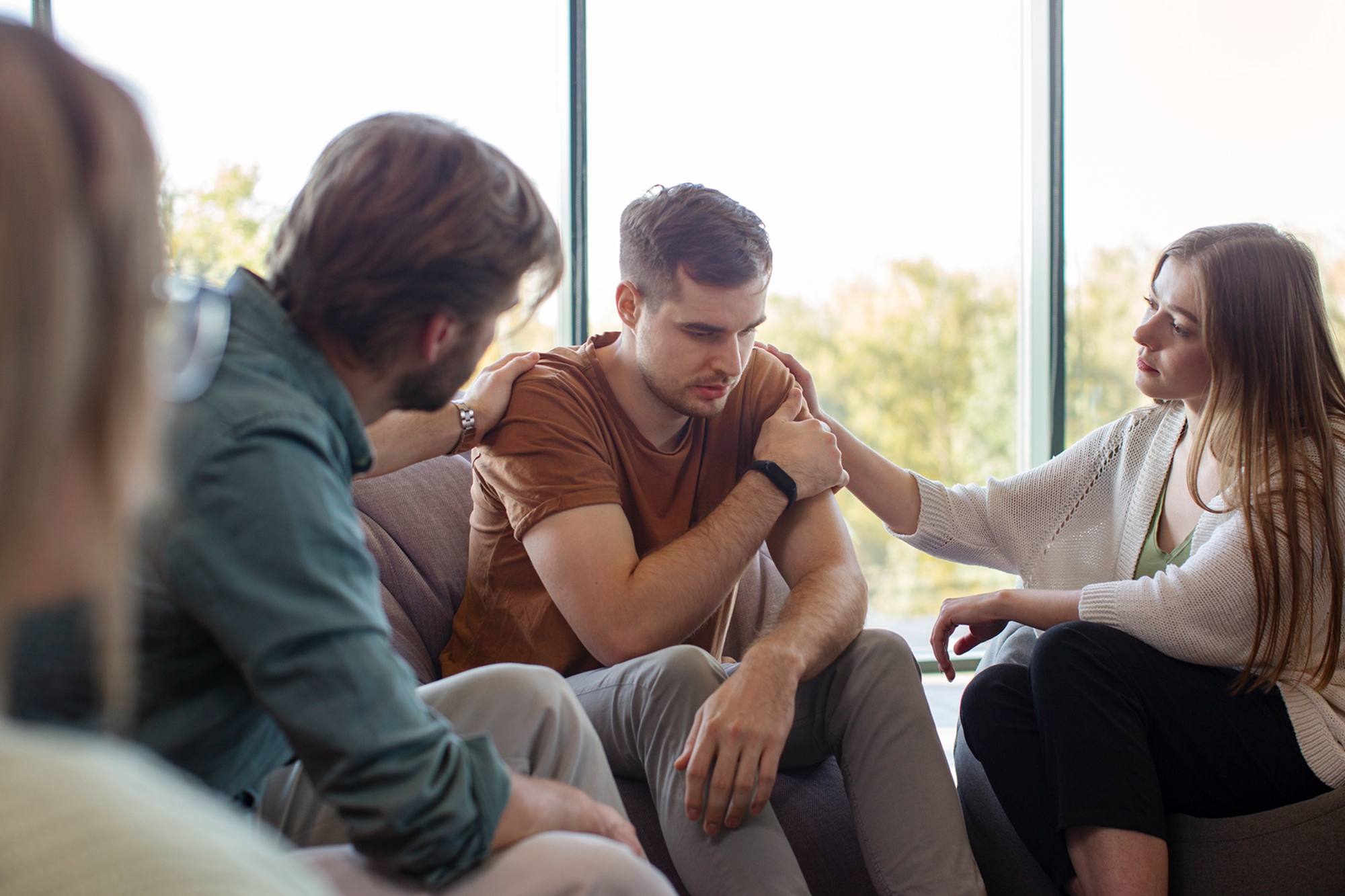 Peer-led program using hybrid digital and in-person support