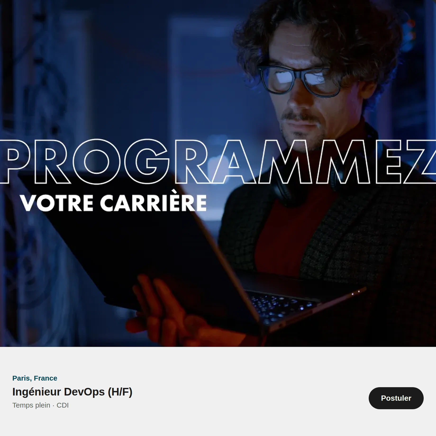 Exemple de publicité en format carré