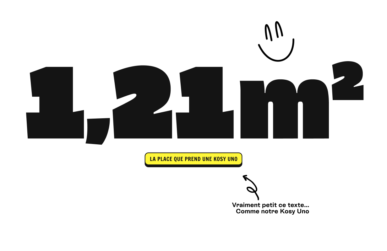 1.21m2 : La place que prend une Kosy Uno - Image