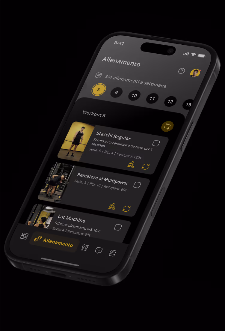 Immagine di un telefono con aperta l'app di Builtdifferent