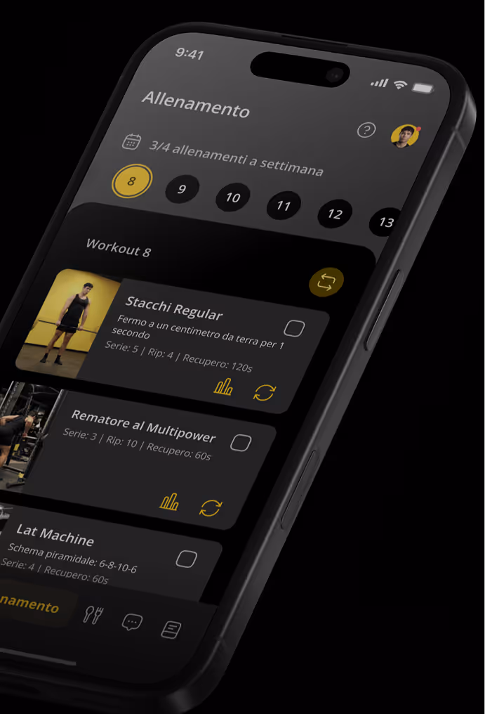 Immagine di un telefono con aperta l'app di Builtdifferent