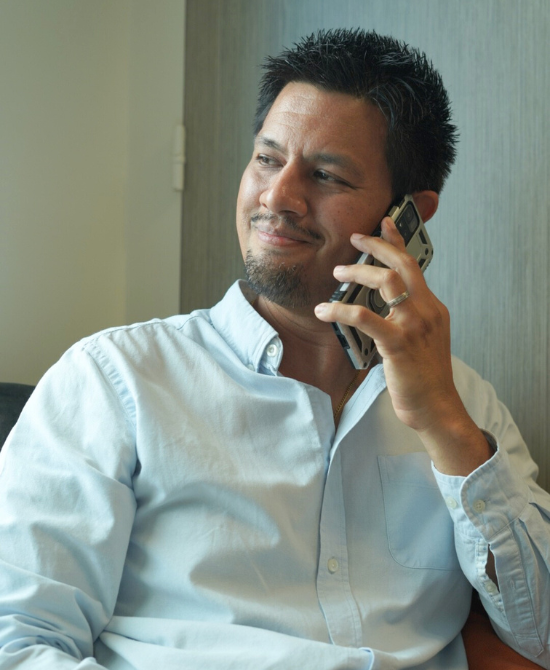 David cordelier en appel client pour un accompagnement de remise d'appel d'offres