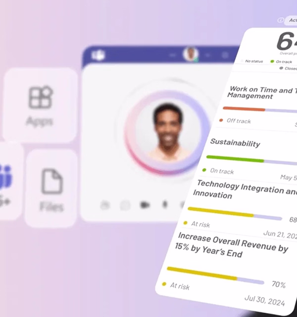 Screenshot from Teamflect product overview video showcasing  features.
