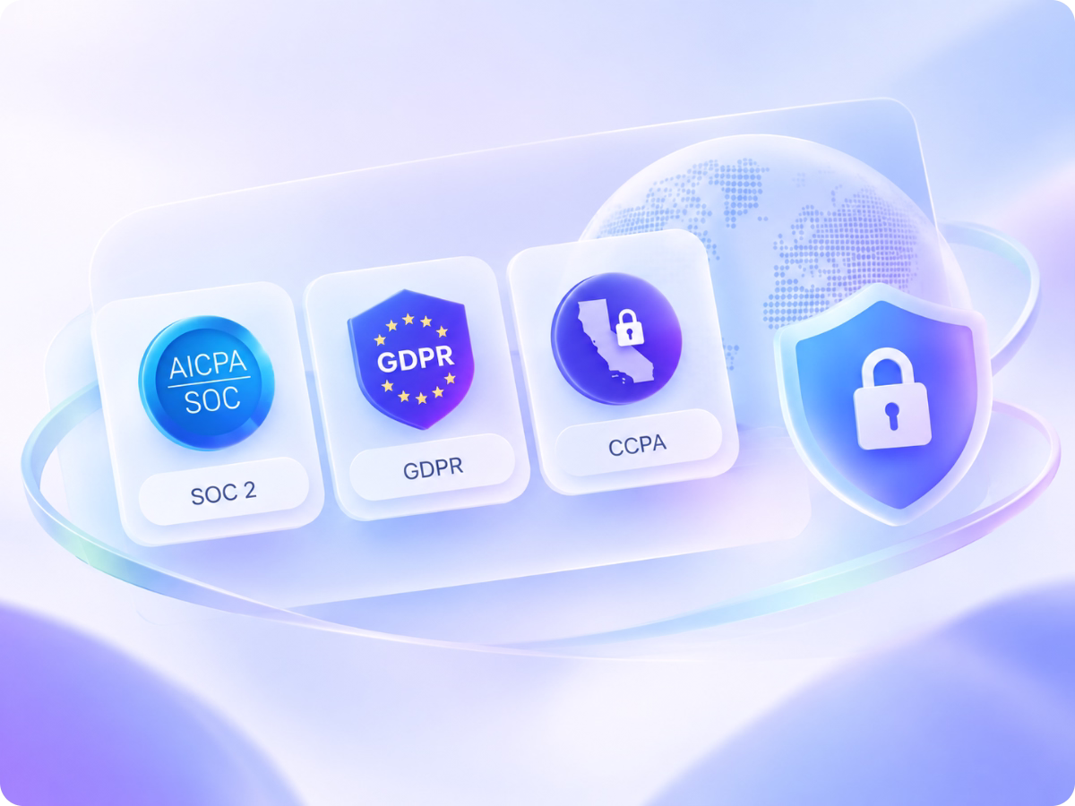 Teamflect security and compliance certifications with SOC 1, SOC 2, GDPR, CCPA, and Microsoft Azure data storage