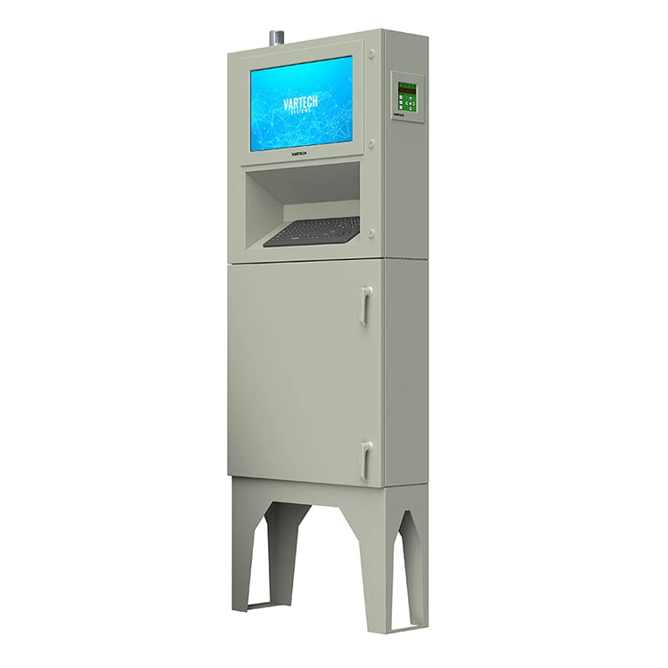 A custom ToughStation Hazardous Area Workstation with a stacked cabinet enclosure and a Type-X purge system