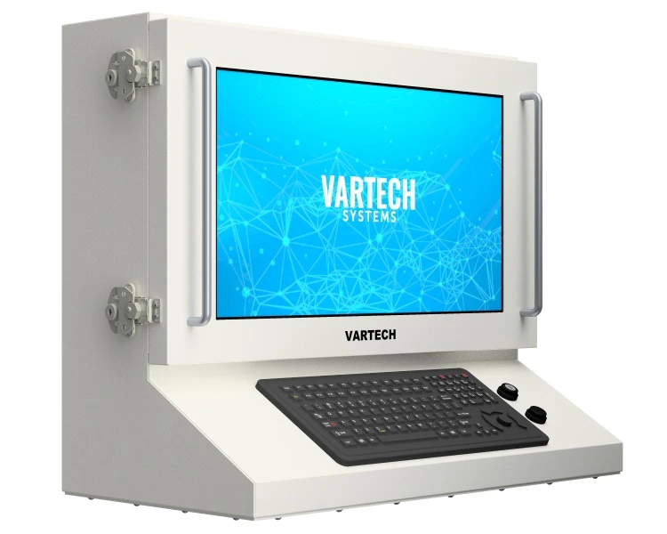 VarTech ToughStation IP rated and NEMA industrial computer and rugged monitor.
