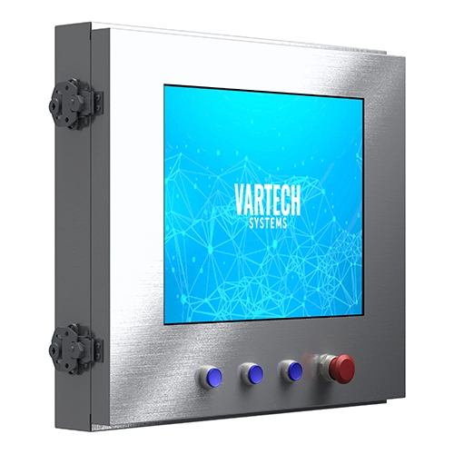 A DiamondVue computer with an extended faceplate for custom function buttons