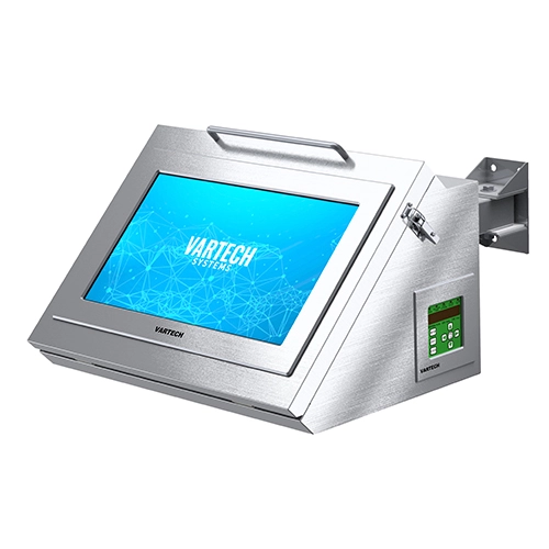 A custom ToughStation panel mount stainless steel workstation with a Type-X purge system