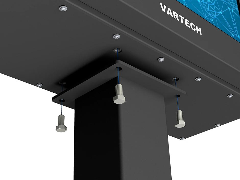 VarTech Systems' pedestal mount for industrial computer workstations