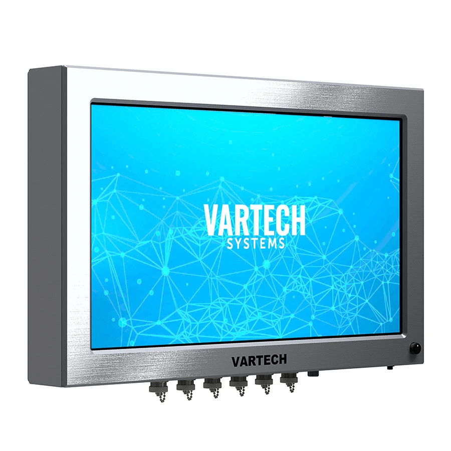 A rendering of VarTech Systems' 24" stainless steel ToughStation fully sealed industrial computer