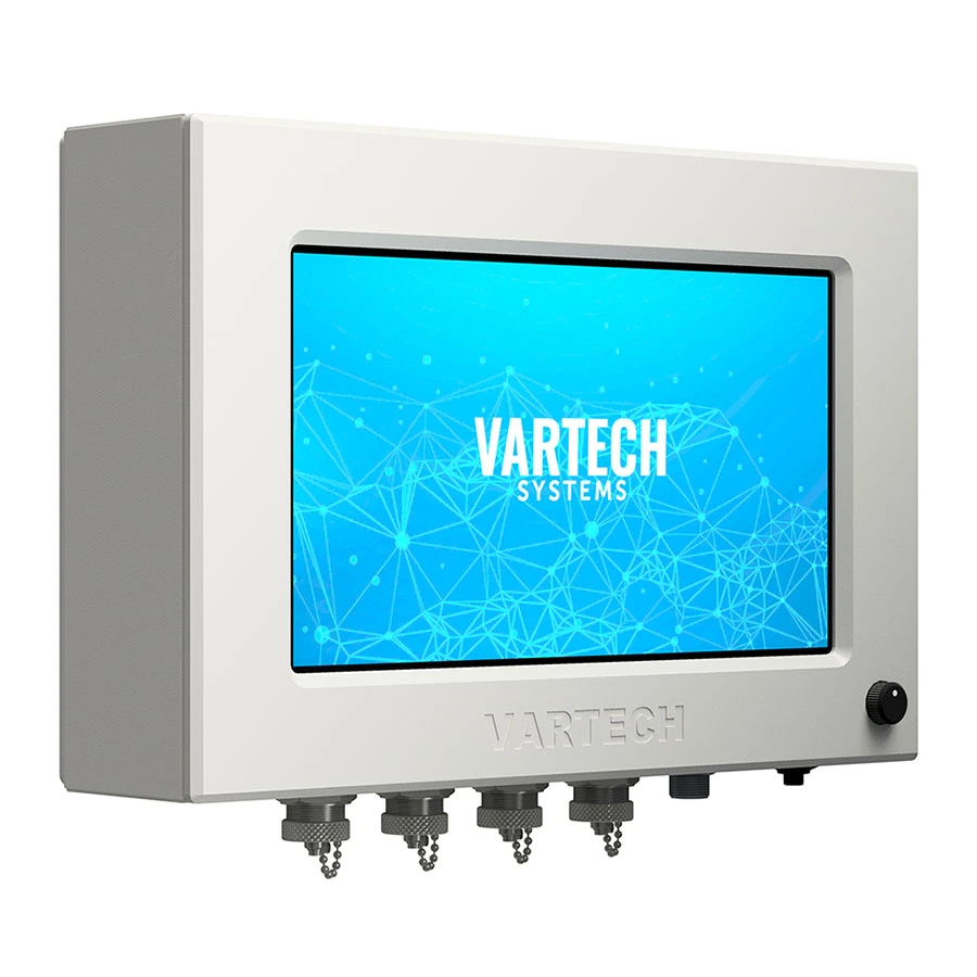 A rendering of VarTech Systems' 11.6" stainless steel ToughStation fully sealed industrial computer
