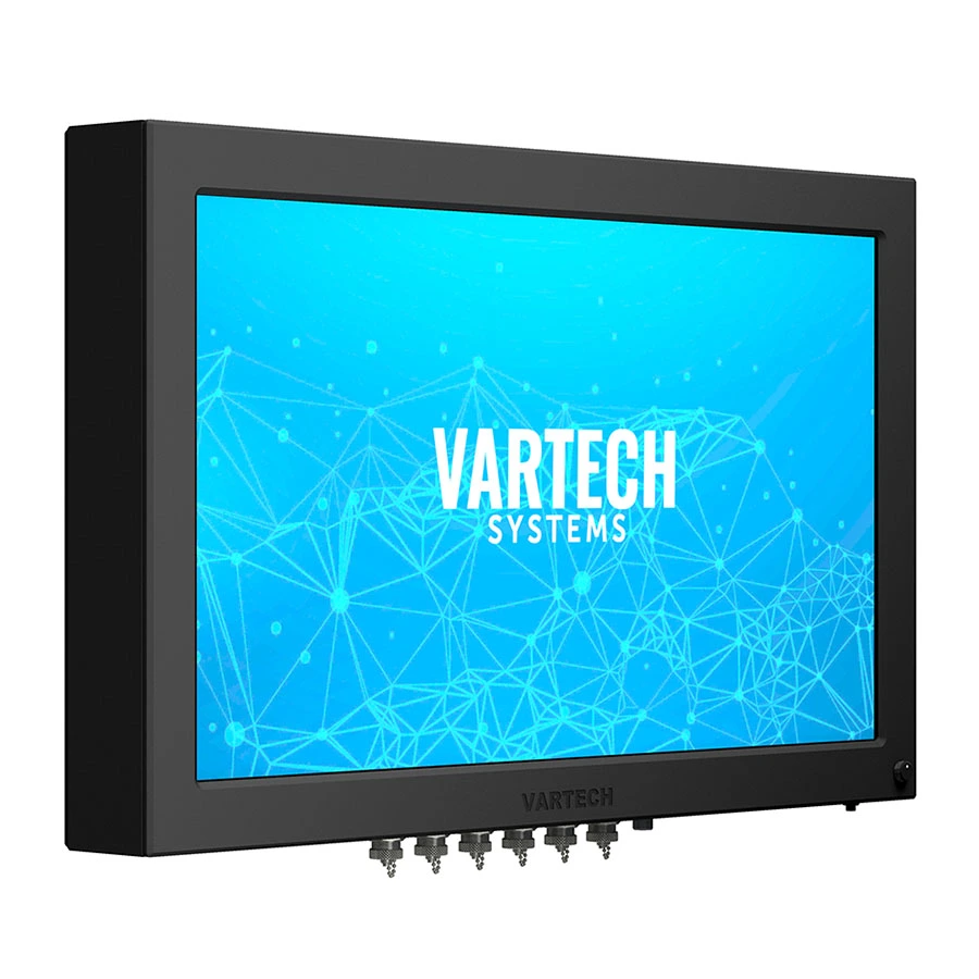 A rendering of VarTech Systems' 32" stainless steel ToughStation fully sealed industrial computer