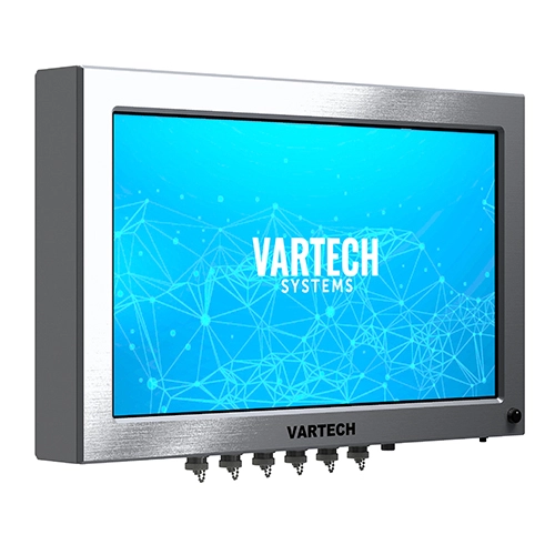 A rendering of VarTech Systems' 24" stainless steel ToughStation fully sealed industrial computer