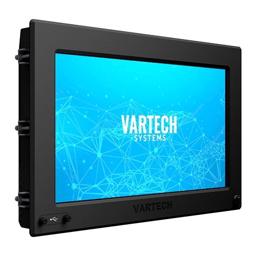 A rendering of an 18.5" DiamondVue industrial computer by VarTech Systems built to meet NEMA and IP protection standards