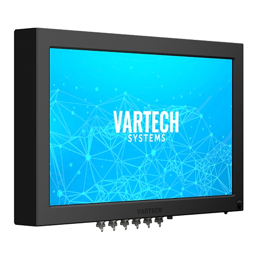 A rendering of VarTech Systems' 32" stainless steel ToughStation fully sealed industrial computer