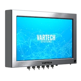A rendering of VarTech Systems' 24" stainless steel ToughStation fully sealed industrial computer