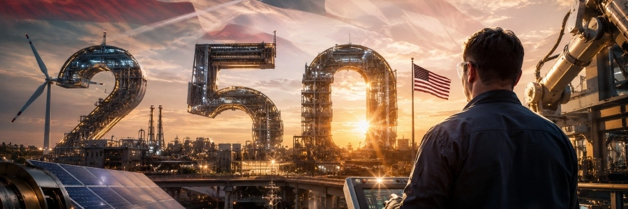 A representation of modern industry in the United States