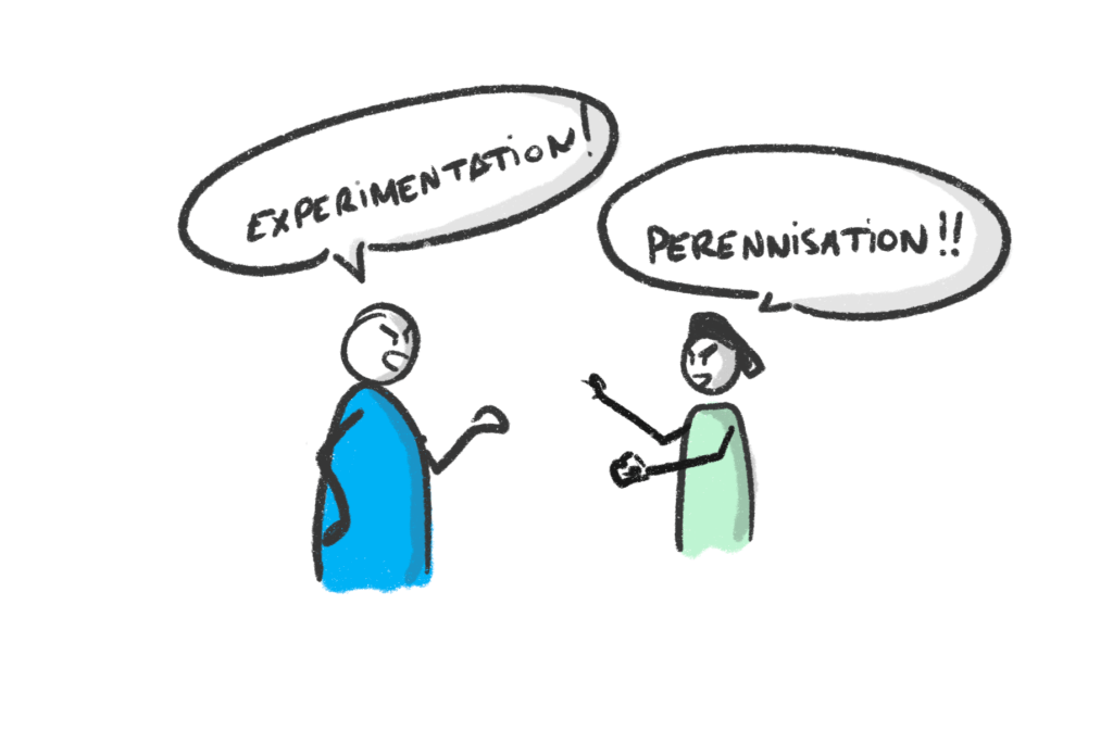 Image illustrant deux personnes qui ne sont pas d'accord. 