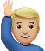 Hand heben Emoji