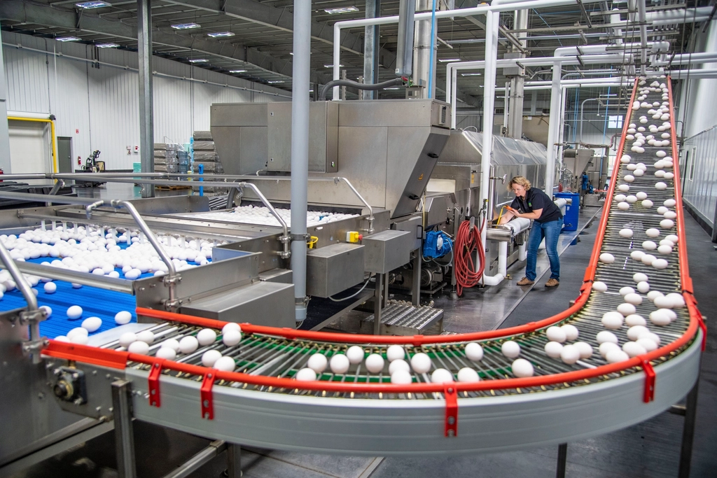 Ligne de production automatisée en usine