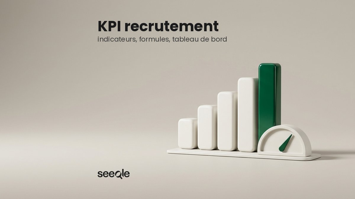Barres blanches en relief et barre verte avec jauge, tableau de bord recrutement