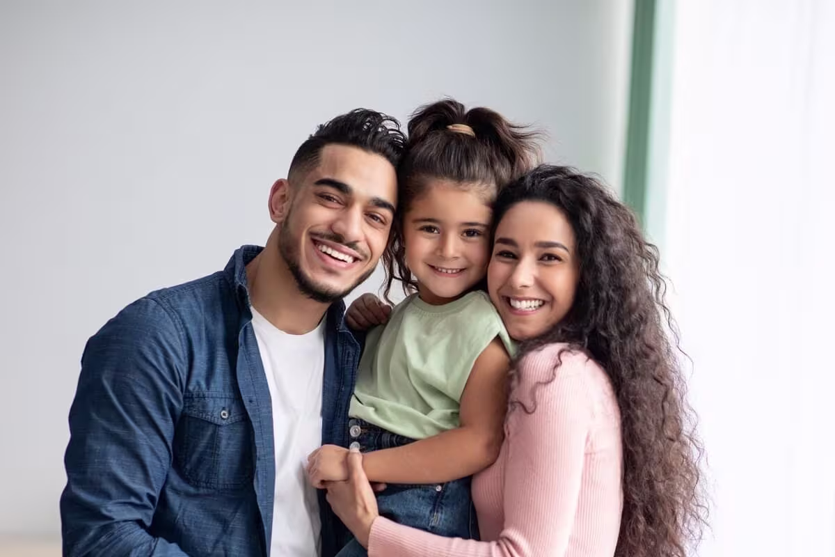 Parents with their son