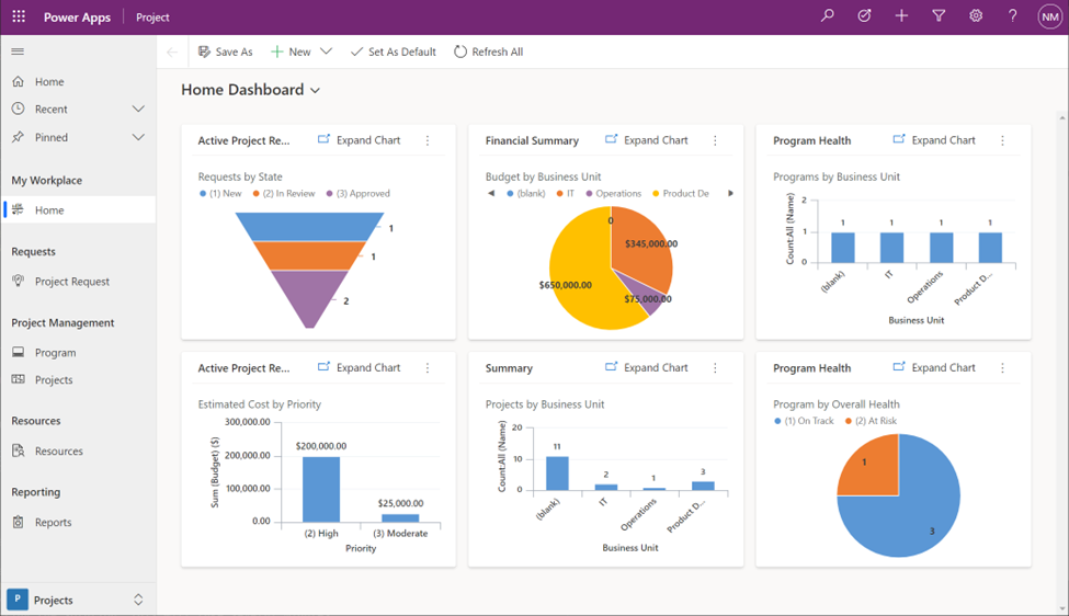 PMO Accelerator as a feature of Project for the web