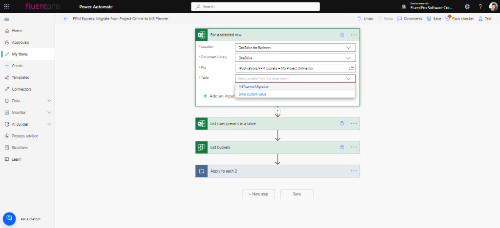 Actions to sync MS Planner and data from Excel