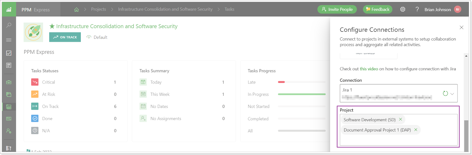 Jira connecting configuration for cross-projects