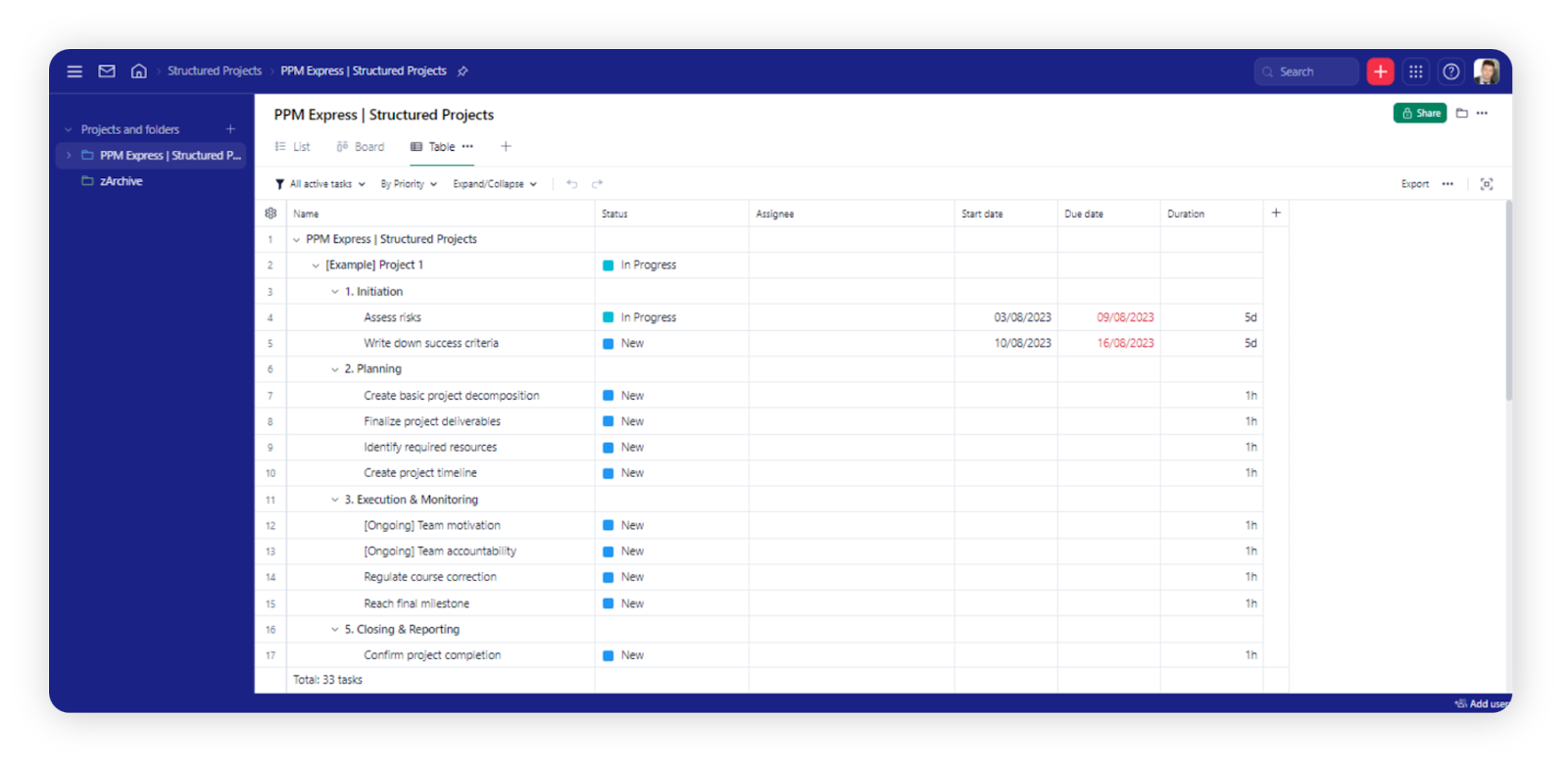 Wrike as an Excel alternative