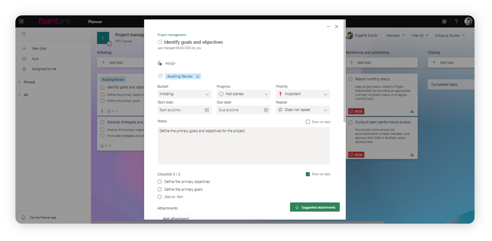 Microsoft Planner as an Excel alternative