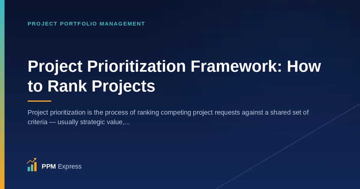 Project Prioritization Framework: How to Rank Projects When Everyone Says Theirs Is Urgent
