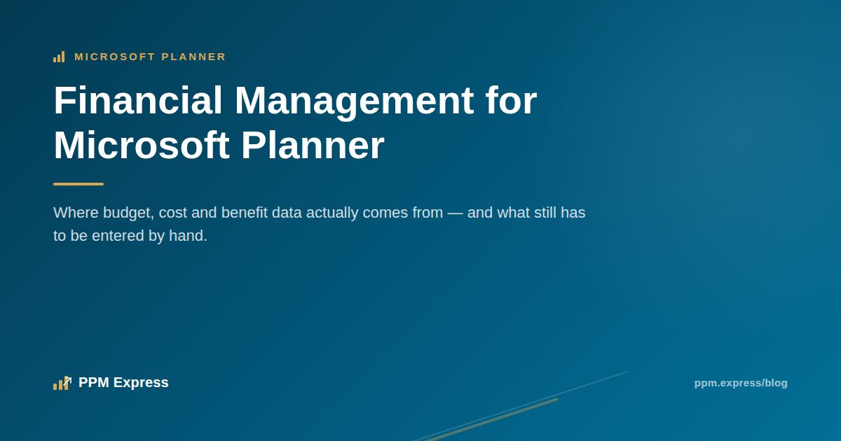 Financial Management for Microsoft Planner