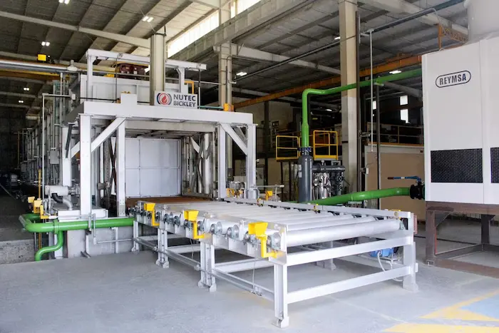 Roller Hearth Furnaces for Solution Heat Treating of Aluminum parts manufactured by NUTEC Bickley