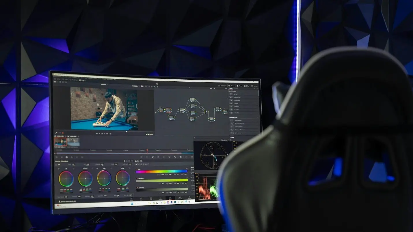 HDR video color grading workflow in professional post production software