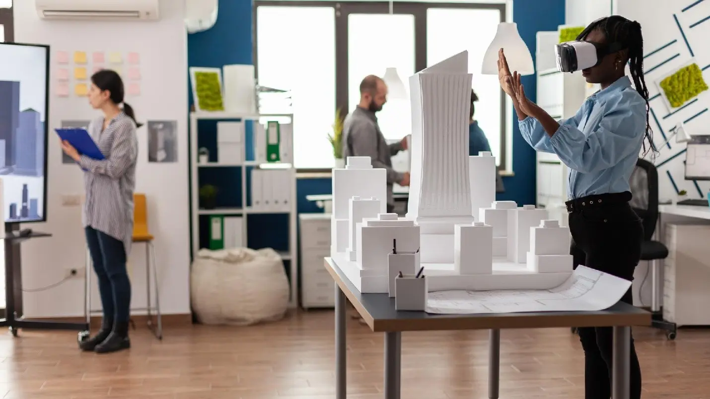 LED volume virtual production stage using Unreal Engine for real-time environments