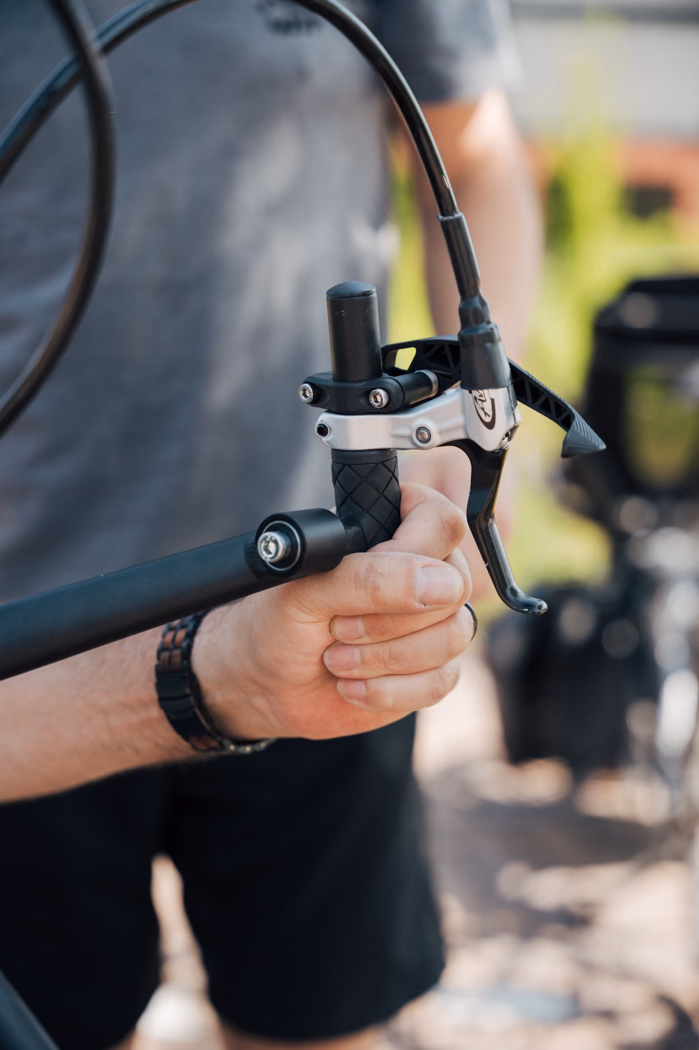 Handkurbel mit Bremse am Kettwiesel ONE Hanbbike