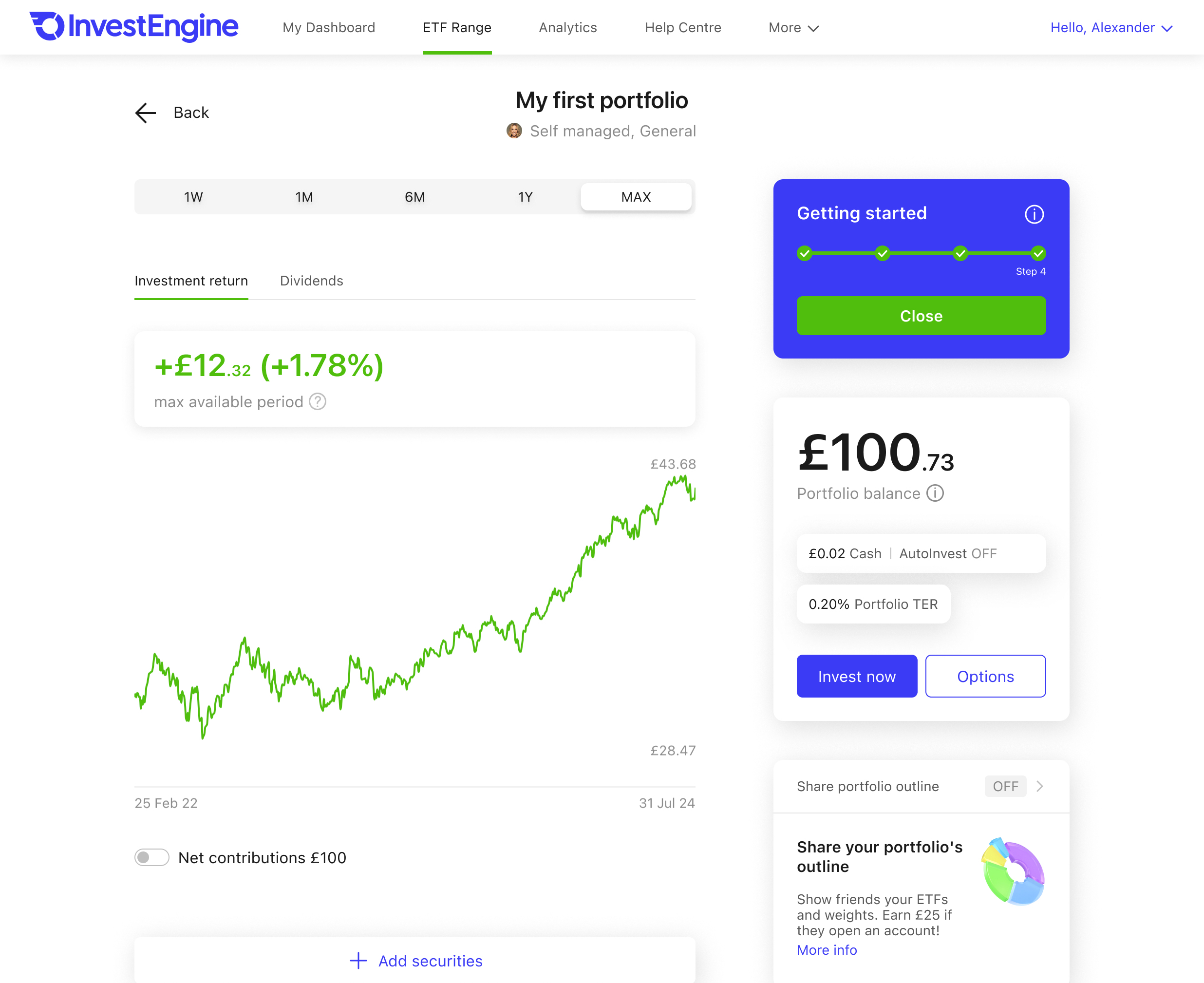 InvestEngine Interface